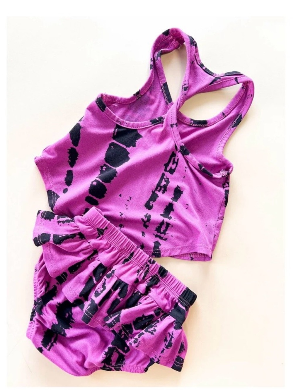 Joah Love Jodie Set 12M Purple Ruffle Tank & Bloomers Matching Outfit EUC - Picture 2 of 5